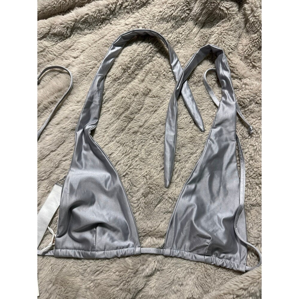 Good American Ruched Halter Bikini Top - Picture 4 of 7